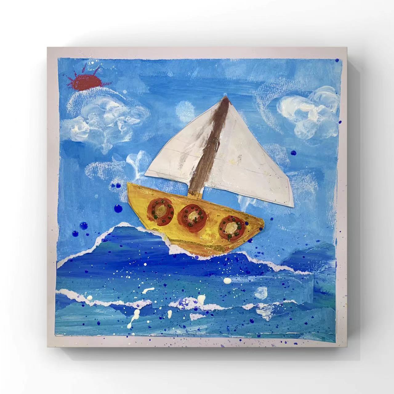 美术作品-小帆船