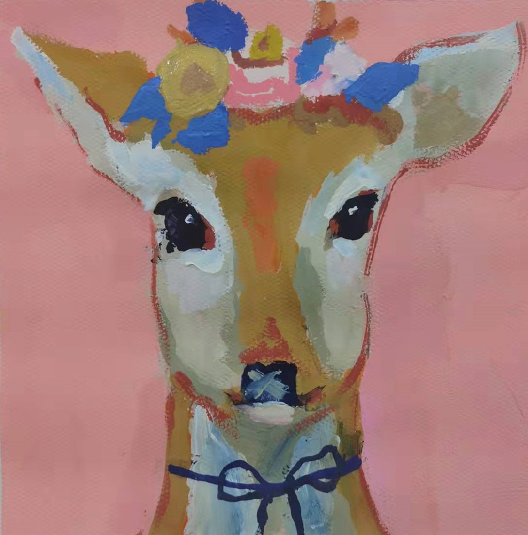 美术作品-鹿